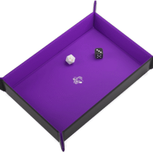 Magnetic Dice Tray Rectangular: Black/Purple