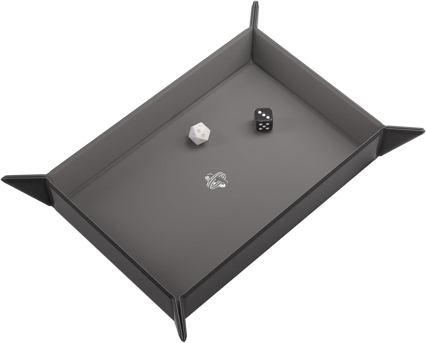 Magnetic Dice Tray Rectangular: Black/Gray